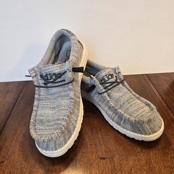 Hey Dude Wally Stretch Mix Gray/Black Men’s Size 8 Gray Slip On Comfort Shoes - Picture 11 of 12